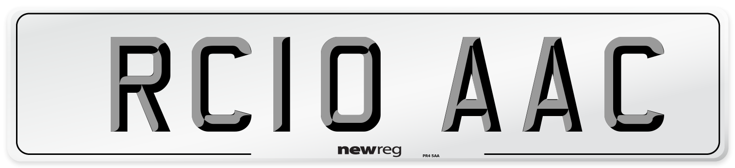 RC10 AAC Number Plate from New Reg